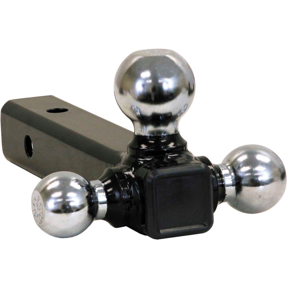 B2276434 Tri-Ball Hitch-Solid Shank with Chrome Balls - 1802205 - Black