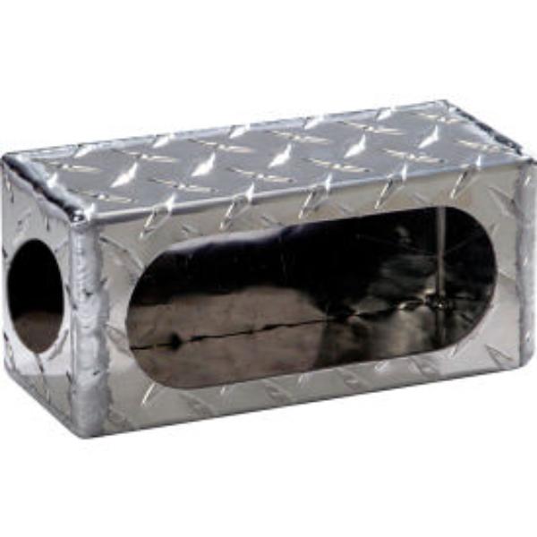 B545886 Single Oval Black Steel Light Cabinet with End Lamp Hole - Pack of 2