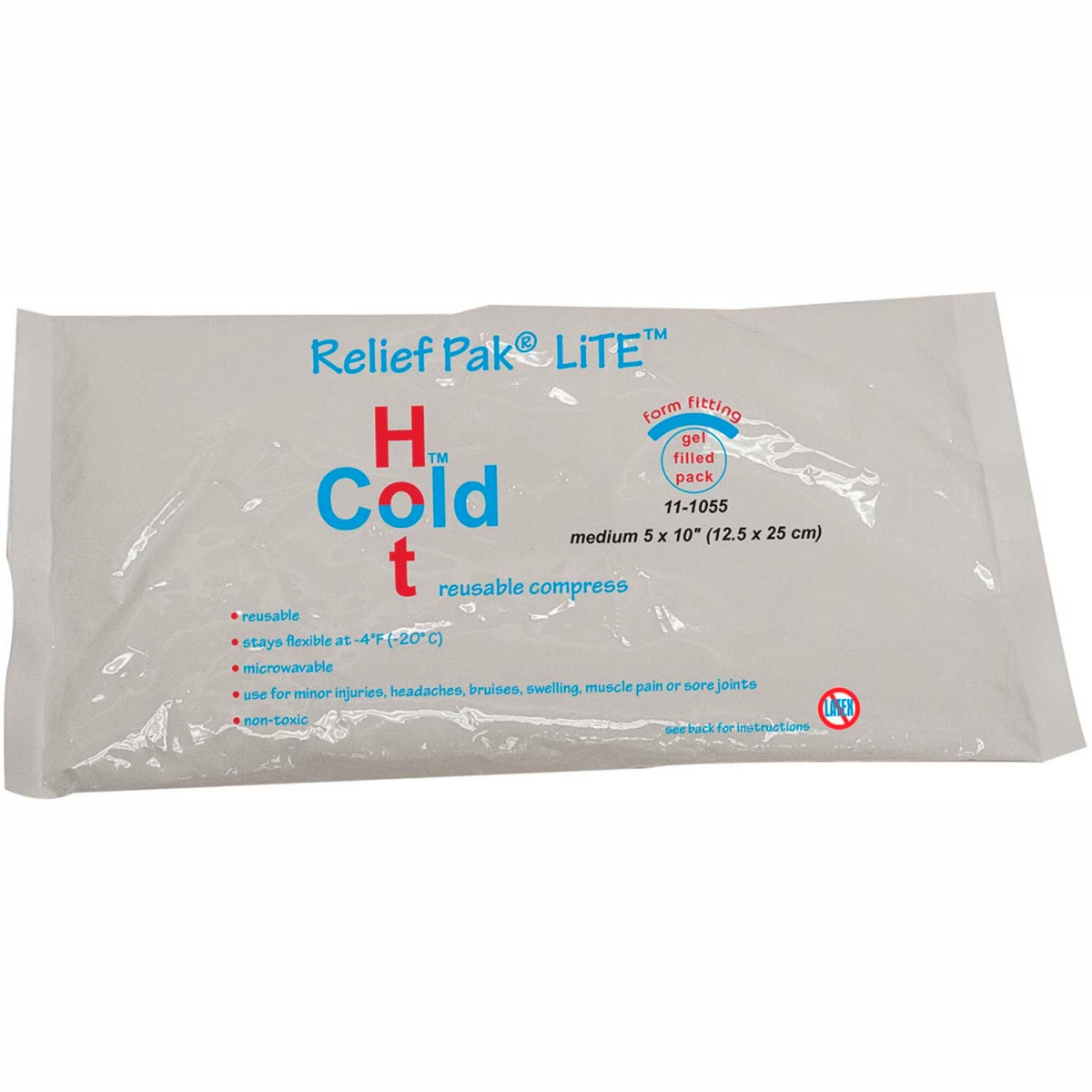Picture of Fabrication B2194315 Relief Pak Lite Reusable Hot & Cold Pack - 5 x 10 in. - White - Case of 24