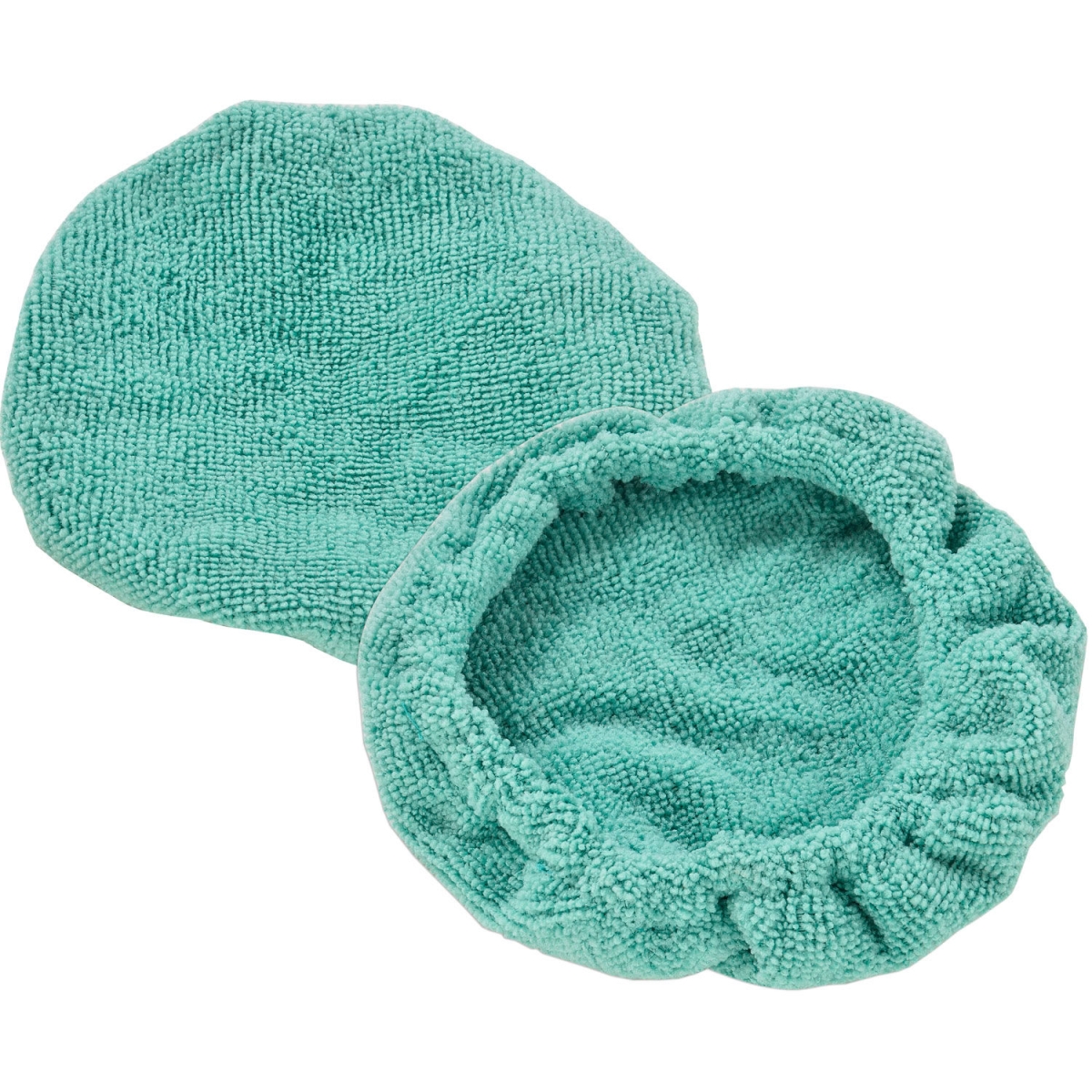 Global Industrial 641378 Replacement Carpet Bonnets for Mini Floor Scrubber - Green - Pack of 2