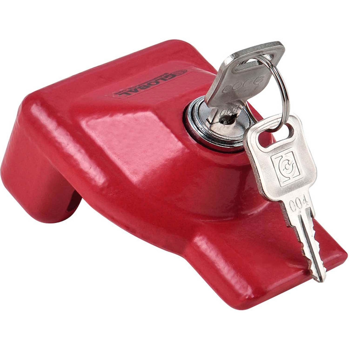Global Industrial 262065 Cast Iron Glad Hand Lock - Keyed Different - Red