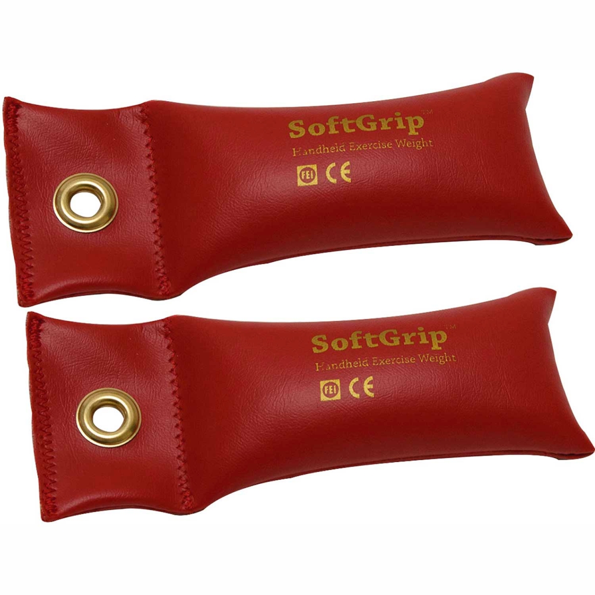 B2192679 CanDo SoftGrip Hand Weight - Red - Pack of 2 - 1.5 lbs