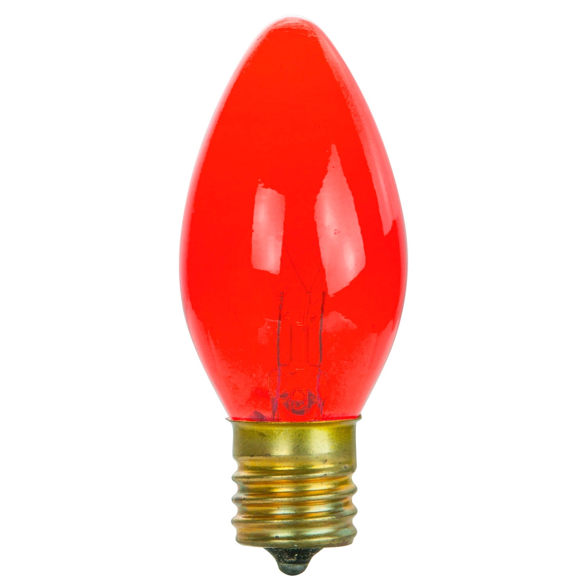 B3166698 Sunlite Incandescent Bulb with E17 Intermediate Base - 7W - 120V - Transparent Red - Pack of 25
