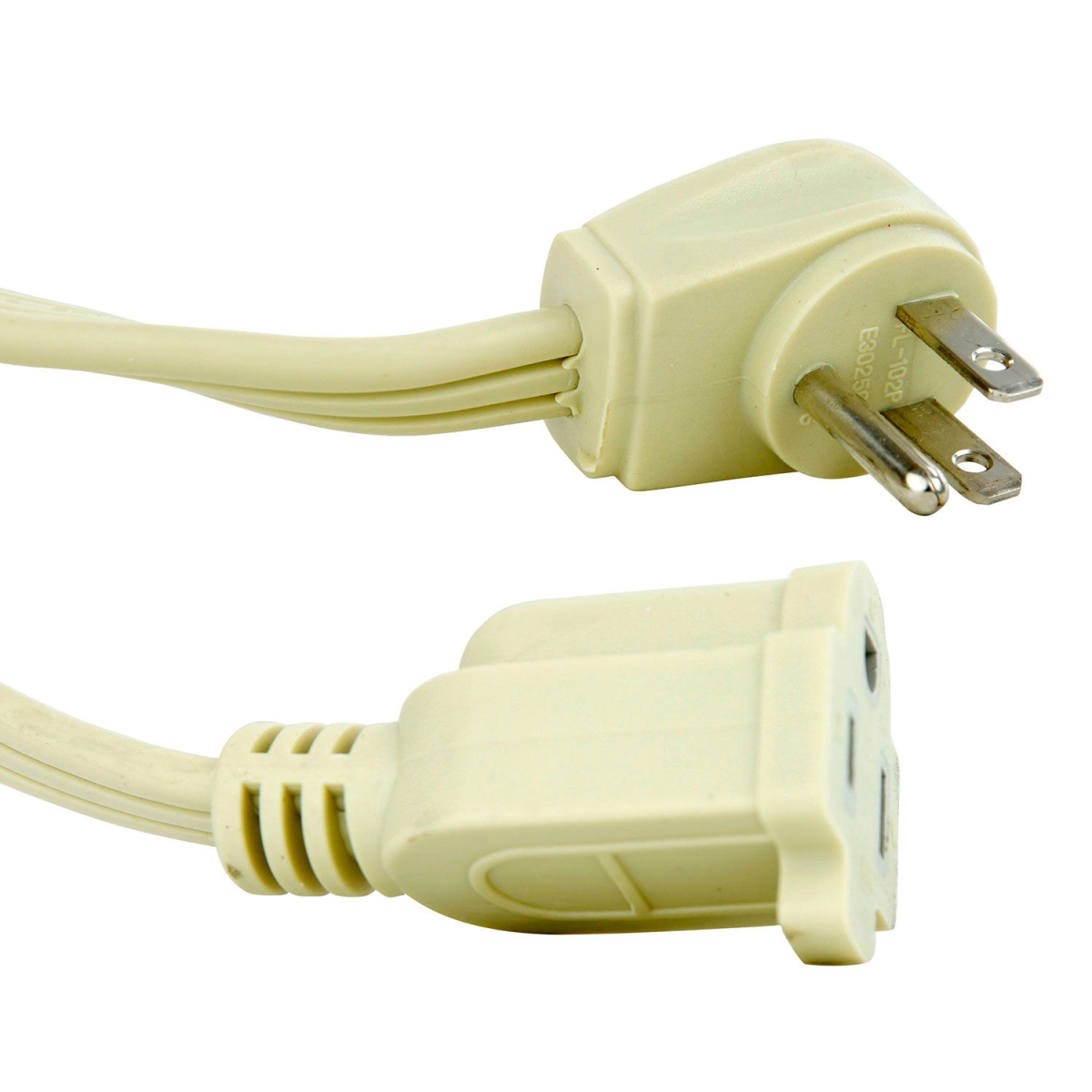 B3166819 Sunlite Medium Duty Short Appliance Extension Cord - 14-3 Gauge - 15A - 125V - 3 ft. - Beige & Gray