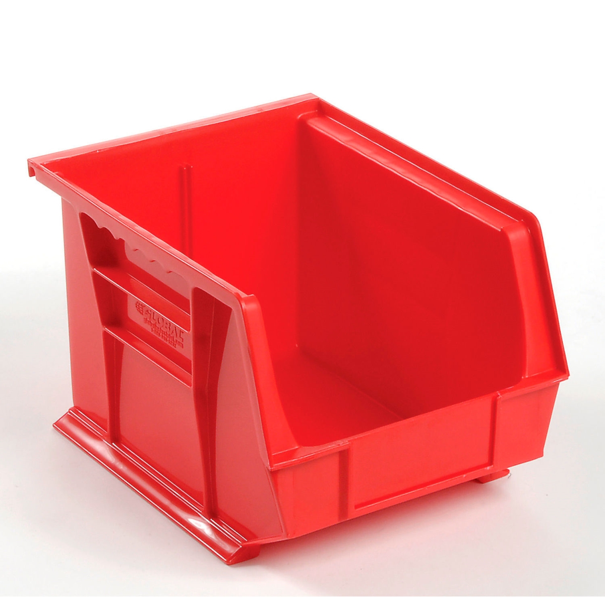 Global Industrial SB8107R Plastic Hang & Stack Bin, Red - 10.75 x 8.25 x 7 in.