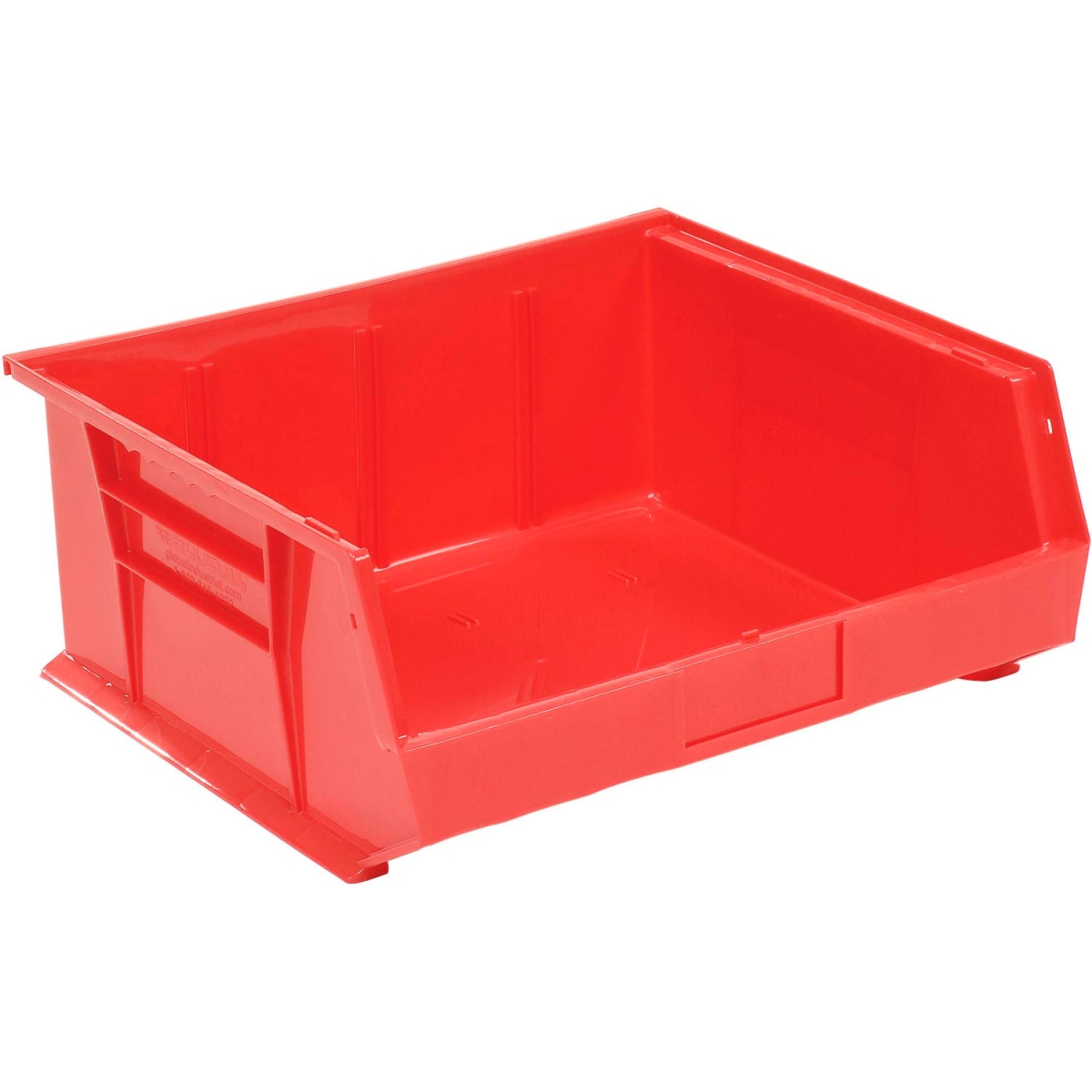 Global Industrial SB16147R Plastic Hang & Stack Bin, Red - 14.75 x 16.75 x 7 in.