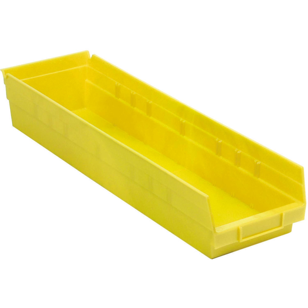 Global Industrial 184842YL Plastic Nesting Storage Shelf Bin - 6.625 x 23.625 x 4 in. - Yellow