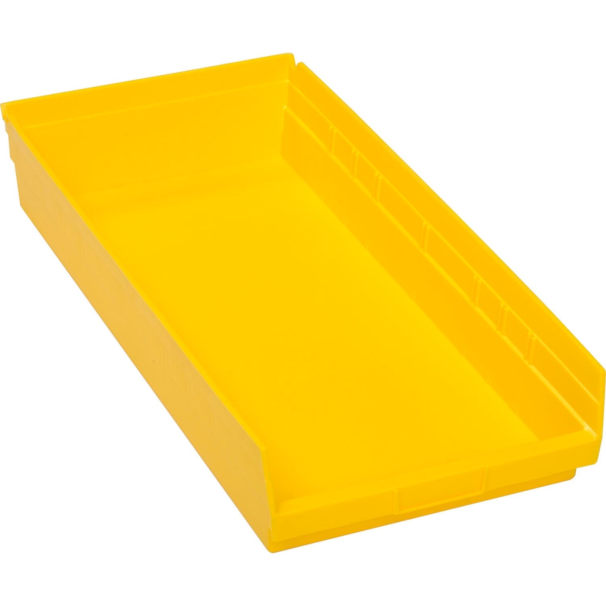 Global Industrial 184825YL Plastic Nesting Storage Shelf Bin - 11.125 x 23.625 x 4 in. - Yellow