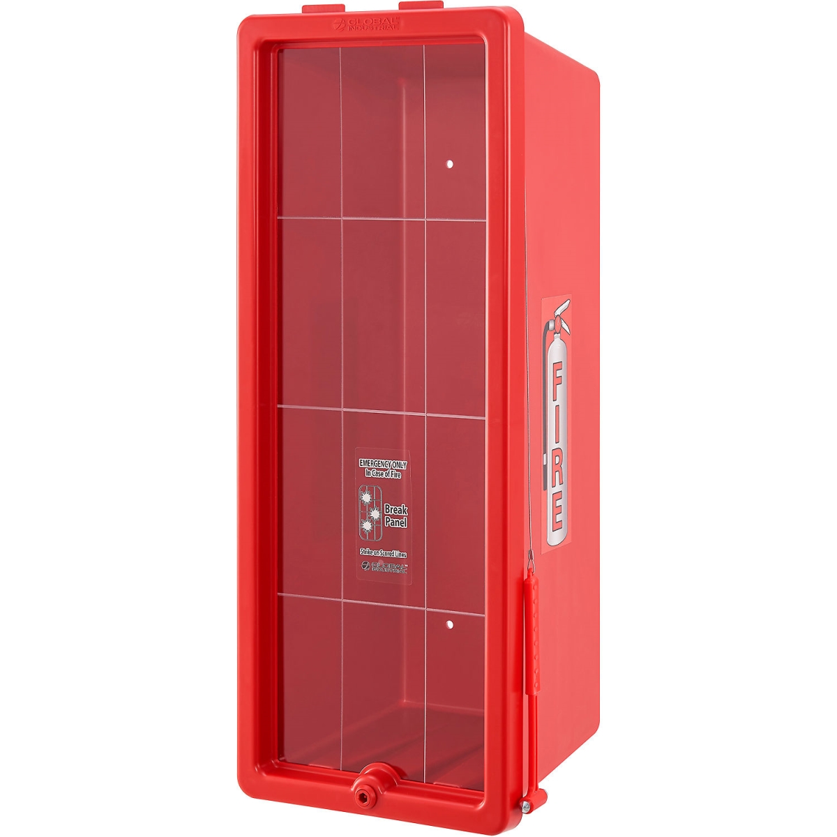 Global Industrial  Plastic Fire Extinguisher Cabinet - Red - 20 lbs