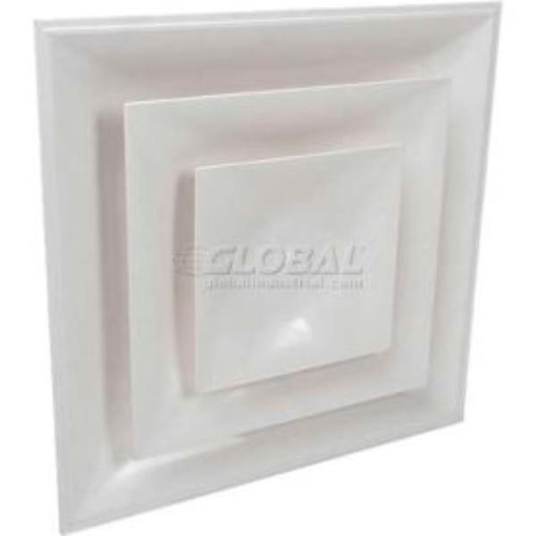 American Louver Stratus Cone Diffuser With 12" Neck, White, STR-C-12W