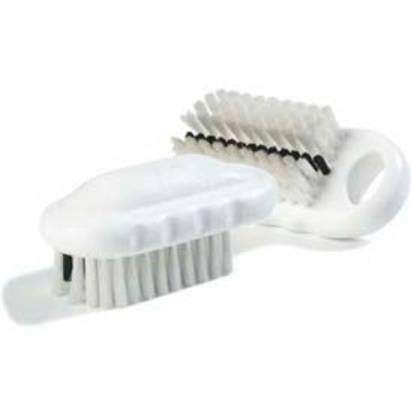 Sparta Hand & Nail Brush - White - 5 x 2 in. - Durable Polyester Bristles