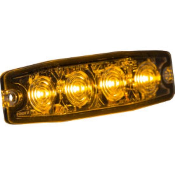 B2262979 4.4 in. Amber Surface Mount Ultra-Thin Strobe Light with 4 LED - 8892240