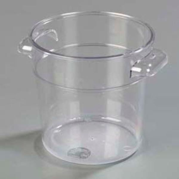 Picture of Carlisle Sanitary Maintenance B637849 4.812 x 4.984 in. Stopples Round Container - Clear