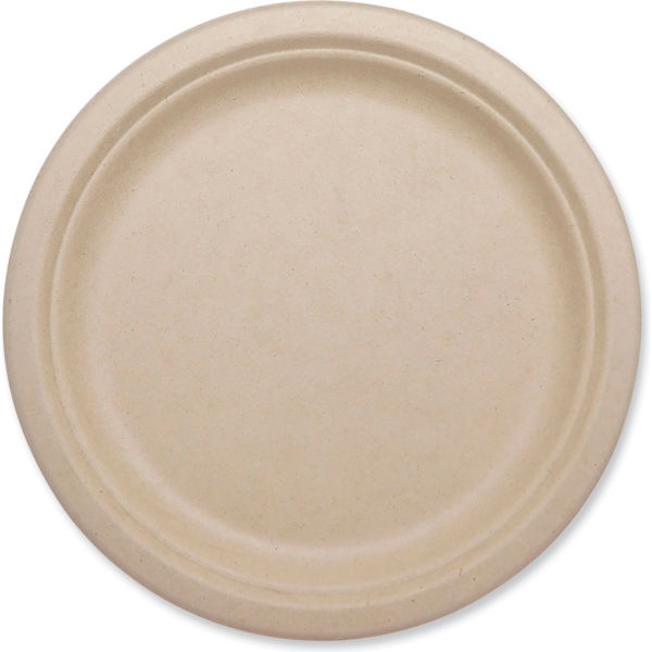 B3180352 World Centric Fiber Plates, Natural - 9.125 in. - 1000 per Case