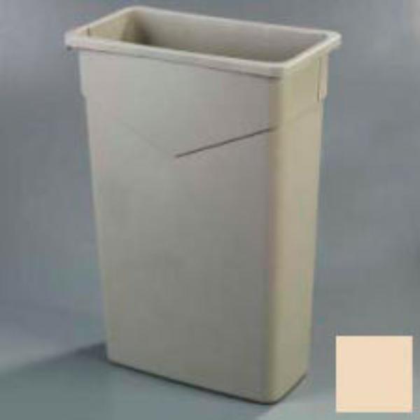 Trim Line Rectangle Waste Container - Beige - 23 Gallon - Durable Plastic