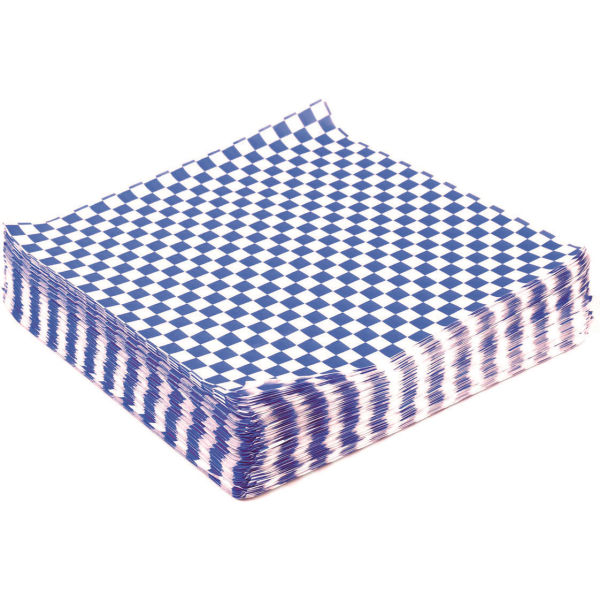 Picture of United Stationers Supply B3180821 12 x 12 in. Paterson Grease-Resistant Food Wrap, Blue - Pack of 5000