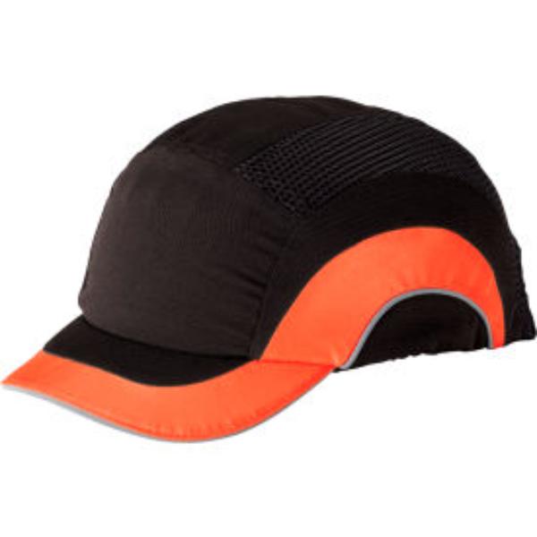 B3113660 Hard A1 Plus Baseball Style Bump HDPE Protective Liner with Adjustable Back Short Brim High-Visibility Cap, Orange