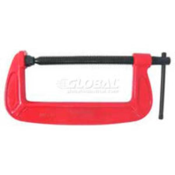 Picture of Urrea Professional Tools B993575 408 0-8 in. Opening 4.5 Throat Depth 5900 lbs Capacity Deep Throat Forged Body C-Clamp