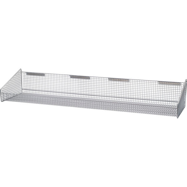 B3149310 Partition Wall Hanging Basket, Chrome - 11.875 x 48 x 7.5 in.