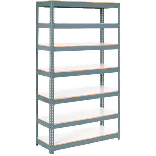 Heavy Duty Boltless Shelving Starter - Gray - 36x12x84 in. - 7 Shelves - Tool-Free Assembly