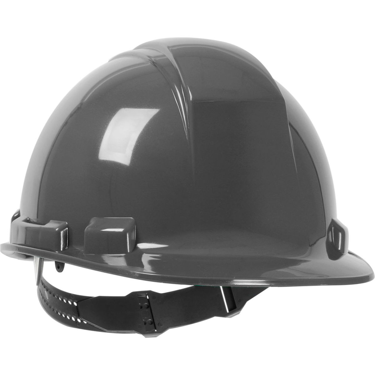 B3113501 Whistler Cap Style HDPE Shell 4 Point Textile Suspension & Pin-Lock Adjustment Hard Hat, Dark Gray