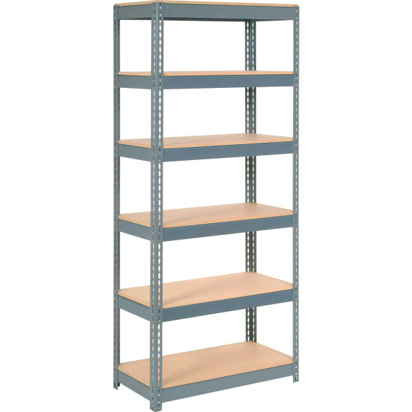 Heavy Duty Boltless Shelving - Gray - 36 x 12 x 84 in. - 6 Shelves - Adjustable