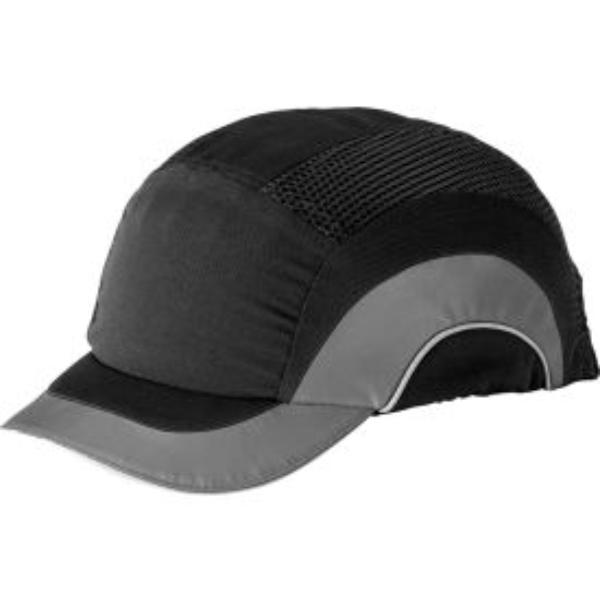 B3113680 Hard A1 Plus Baseball Style Bump HDPE Protective Liner with Adjustable Back Short Brim Cap, Gray