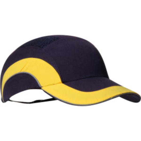 B3113512 Hard A1 Plus Baseball Style Bump HDPE Protective Liner with Adjustable Back Cap, Yellow