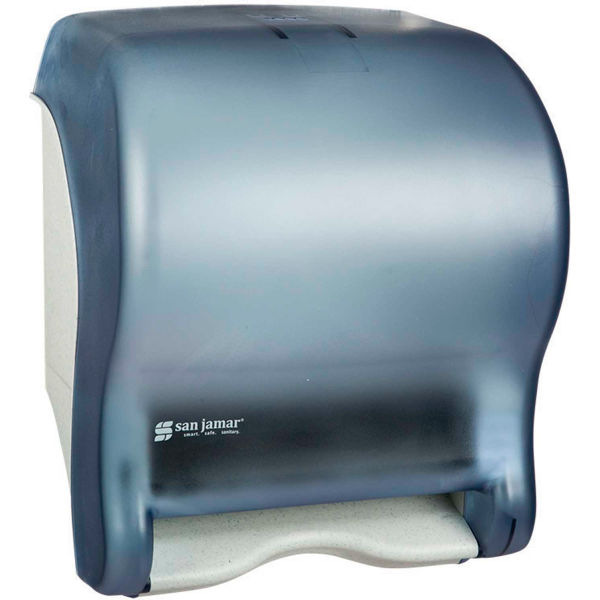 Picture of Carlisle Sanitary Maintenance B1866829 San Jamar Tear-N-Dry Essence Automatic Roll Towel Dispenser&#44; Arctic Blue - T8000TBL