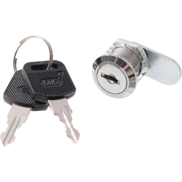 Global Industrial RP3017 Replacement Lock & Keys for Enclosed Bulletin Boards, Silver
