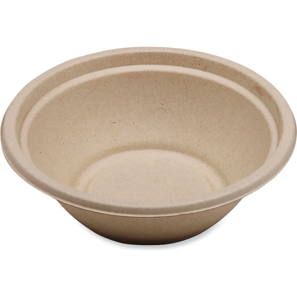 Picture of United Stationers Supply B3181363 World Centric Fiber Bowls&#44; Natural - 24 oz Capacity - 7.375 x 2.312 in. - 500 per Case