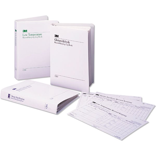 B3092976 Log Book with 50 Record Charts for Steam Sterilizers Use with Attest BI 1261 1262