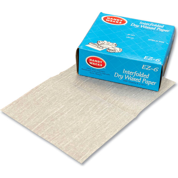 Picture of United Stationers Supply B3180728 Handy Wacks Interfolded Dry Waxed Paper Deli Sheets&#44; White - 6 x 10.75 in. - Pack of 12
