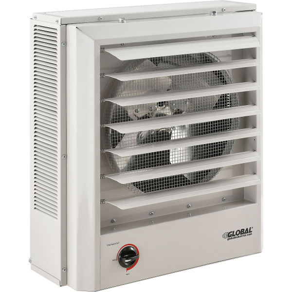 Global Industrial 246104 Horizontal & Vertical Downflow 7.5KW Unit Heater, White - 480V - 3 Phase