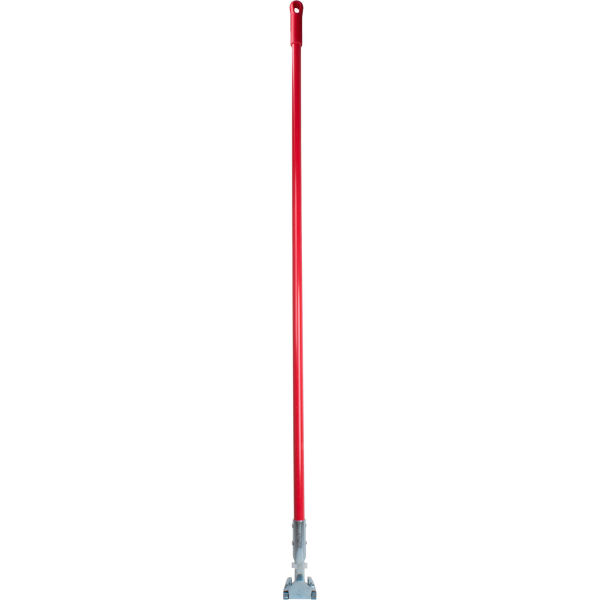 B3127980 60 in. Fiberglass Dust Mop Handle with Clip On Connector, Red