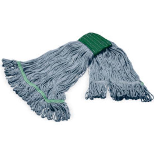 B3127927 Grease Release Looped End Mop with Green Band, Blue - Medium
