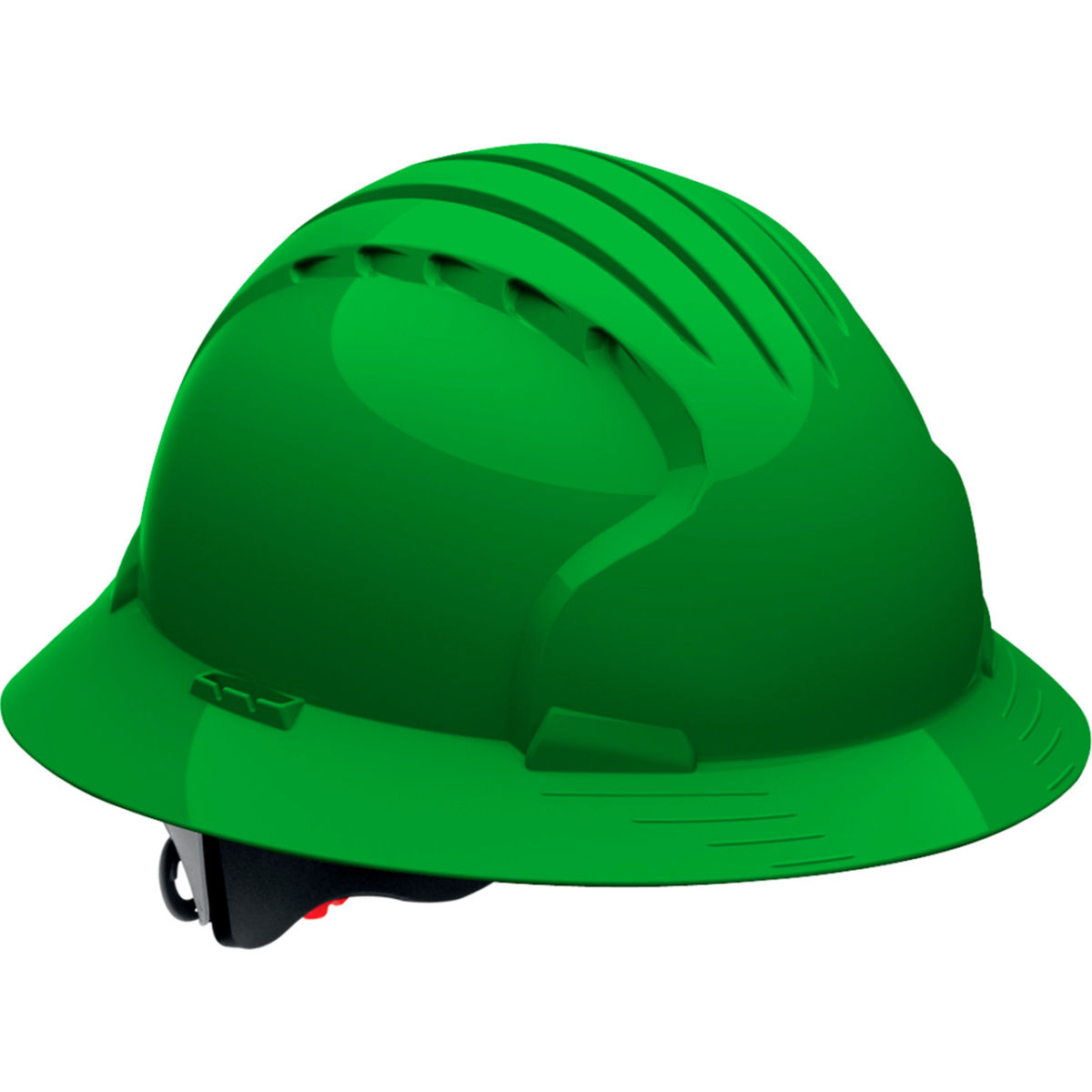 B3113622 Evolution Deluxe 6161 Full Brim HDPE Shell 6-Point Polyester Suspension Ratchet Adjustment Hard Hat, Green