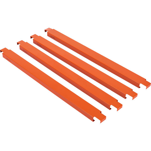 Global Industrial 413107 42 Pallet Support Crossbar, Silver - Pack of 4