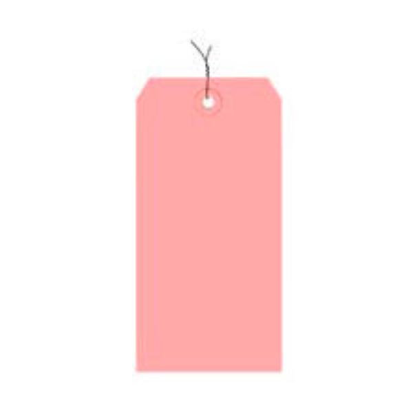 BP5184 Pre Wired Shipping Tags, Pink - No.5 - 4.75 x 2.375 in. - 1000 per Pack