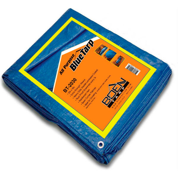B1501721 20 x 30 ft. Boen All Purpose Tarp, Blue - BT-2030