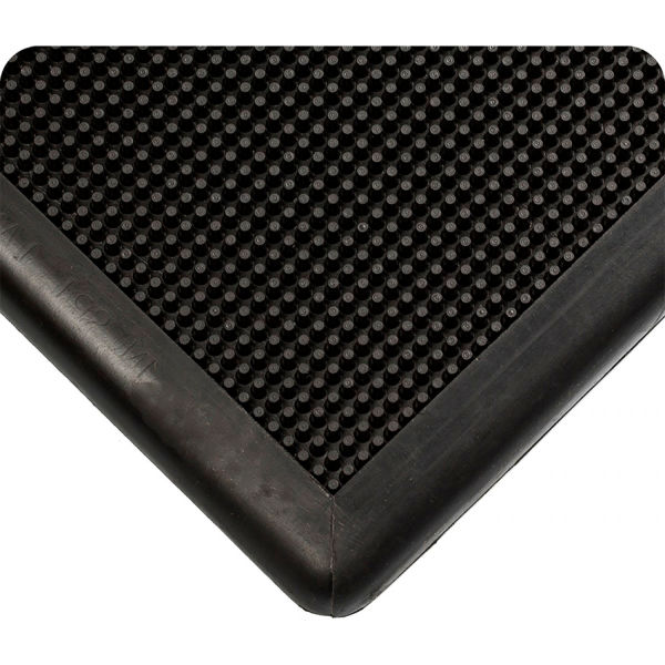 Sanitizing Footbath Mat - Black - 2.5 in x 3.2 ft - Rubber Scrapers