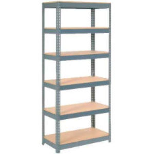 Heavy Duty Boltless Shelving - Gray - 36 x 24 x 84 in. - 6 Shelf