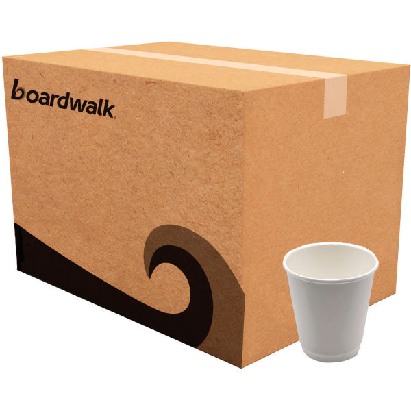 Picture of United Stationers Supply B3181197 Boardwalk Paper Hot Double-Walled 10 oz Capacity Cups, White - 500 per Case