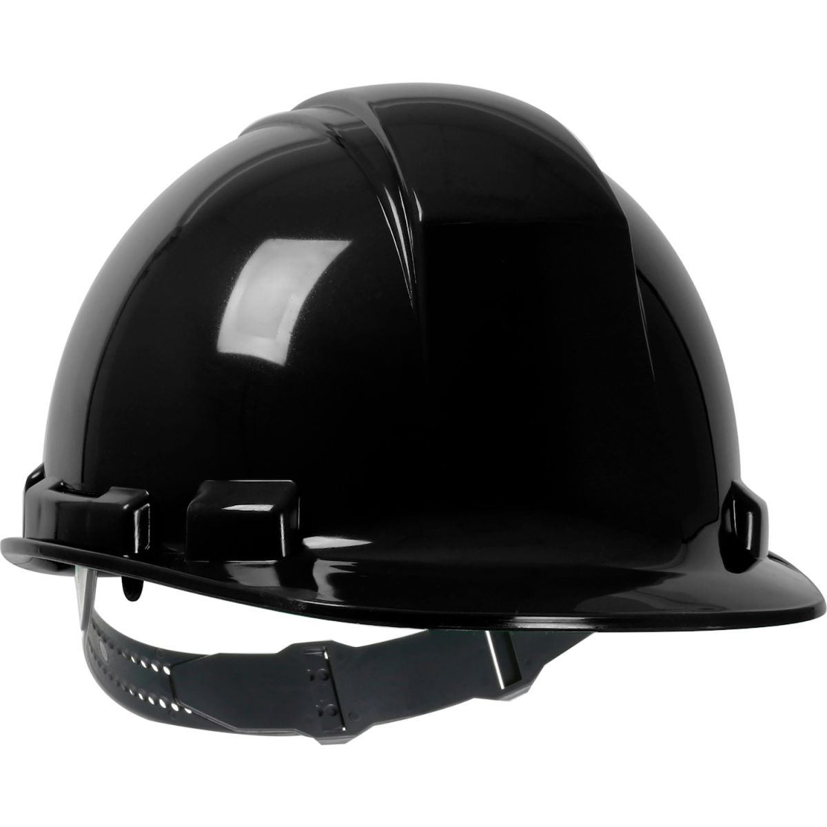 Whistler HDPE Hard Hat - Black - Cap Style - 4-Point Suspension