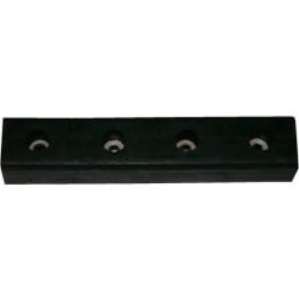 Picture of Global Industrial B184086 Rectangular Molded Dock Bumper&#44; Black - 20 x 4.5 in.