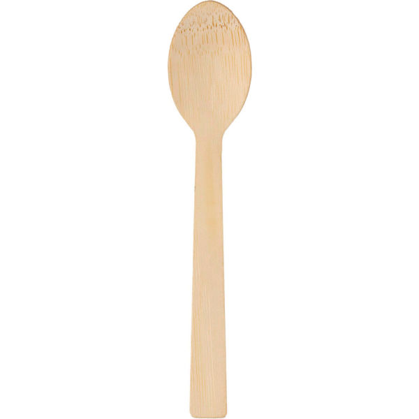 Picture of United Stationers Supply B3180548 Dixie Medium Weight Bamboo Spoons, Light Golden - 100 per Pack - 10 Packs per Case