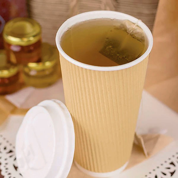 Picture of United Stationers Supply B3180950 Karat Ripple Hot 20 oz Capacity Cups, White - 500 per Case