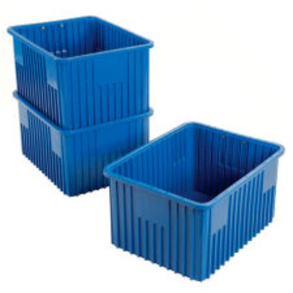 Picture of Global Industrial 334108BL Plastic Dividable Grid Container&#44; Blue - 22.5 x 17.5 x 12 in.