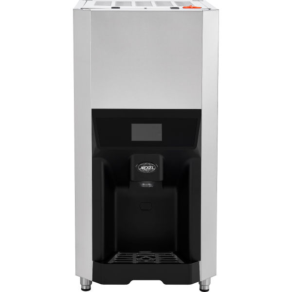 Picture of Global Industrial 243322 Air Cooled 313 lbs Production & 24 Hours Nexel Countertop Ice & Water Dispenser&#44; Black & Silver