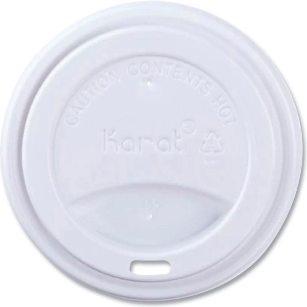 Picture of United Stationers Supply B3180966 Karat Hot Sipper Cup Lids&#44; White - 10-24 oz -1000 per Case